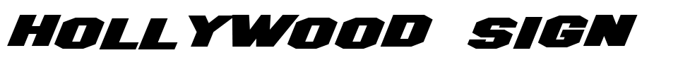Hollywood Sign Font font preview