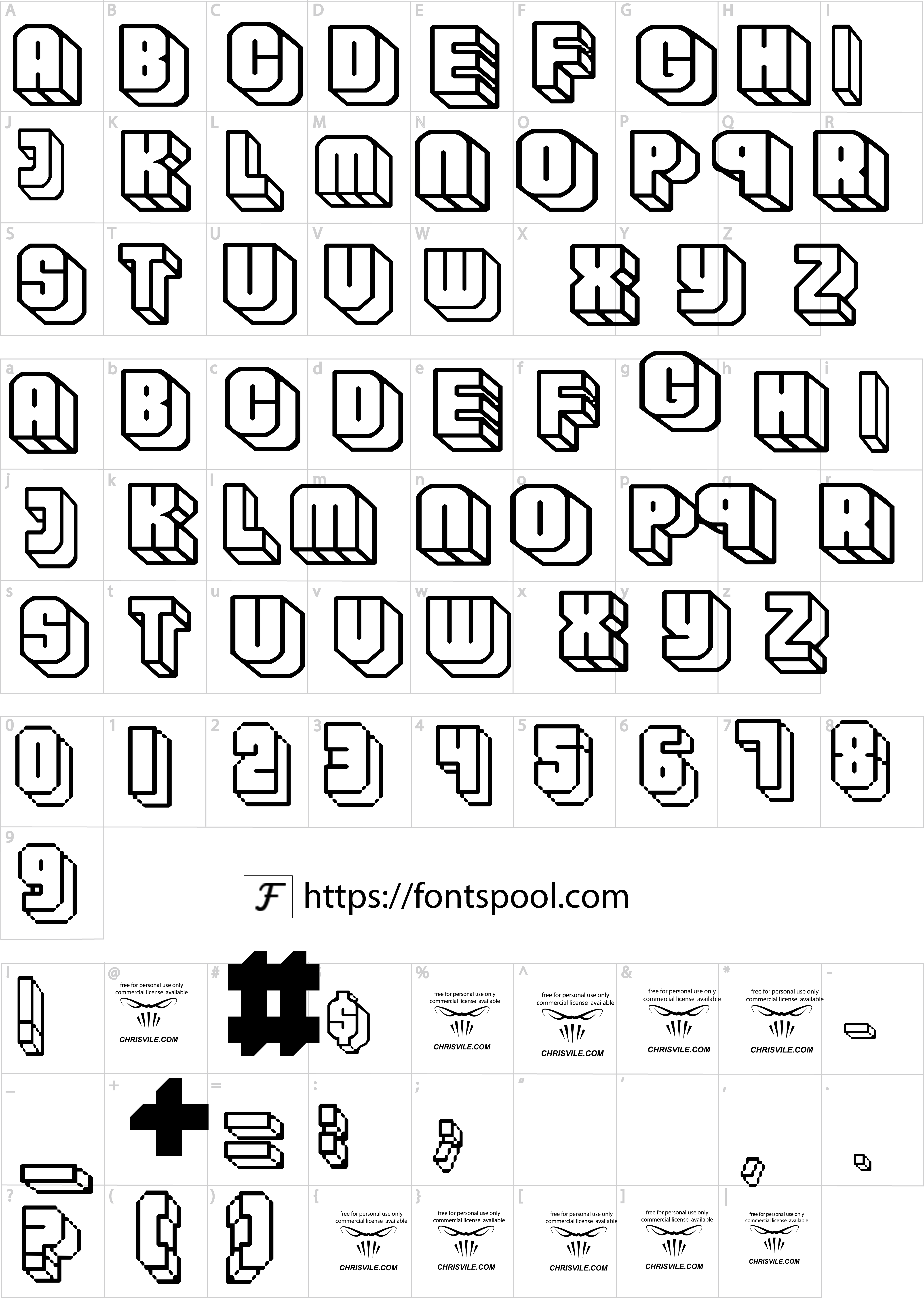 Habbo Font character set