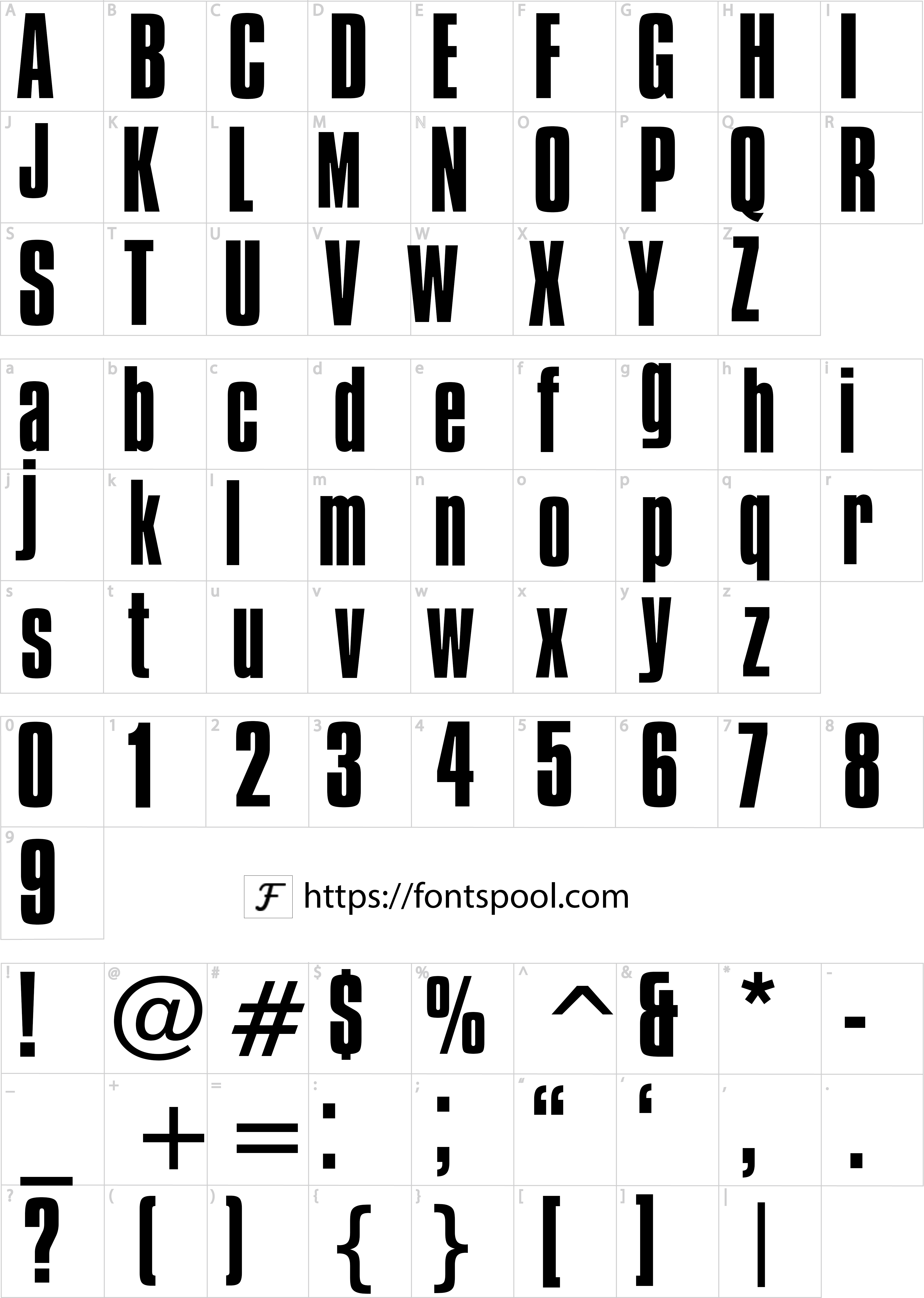 Harley Davidson Font character set
