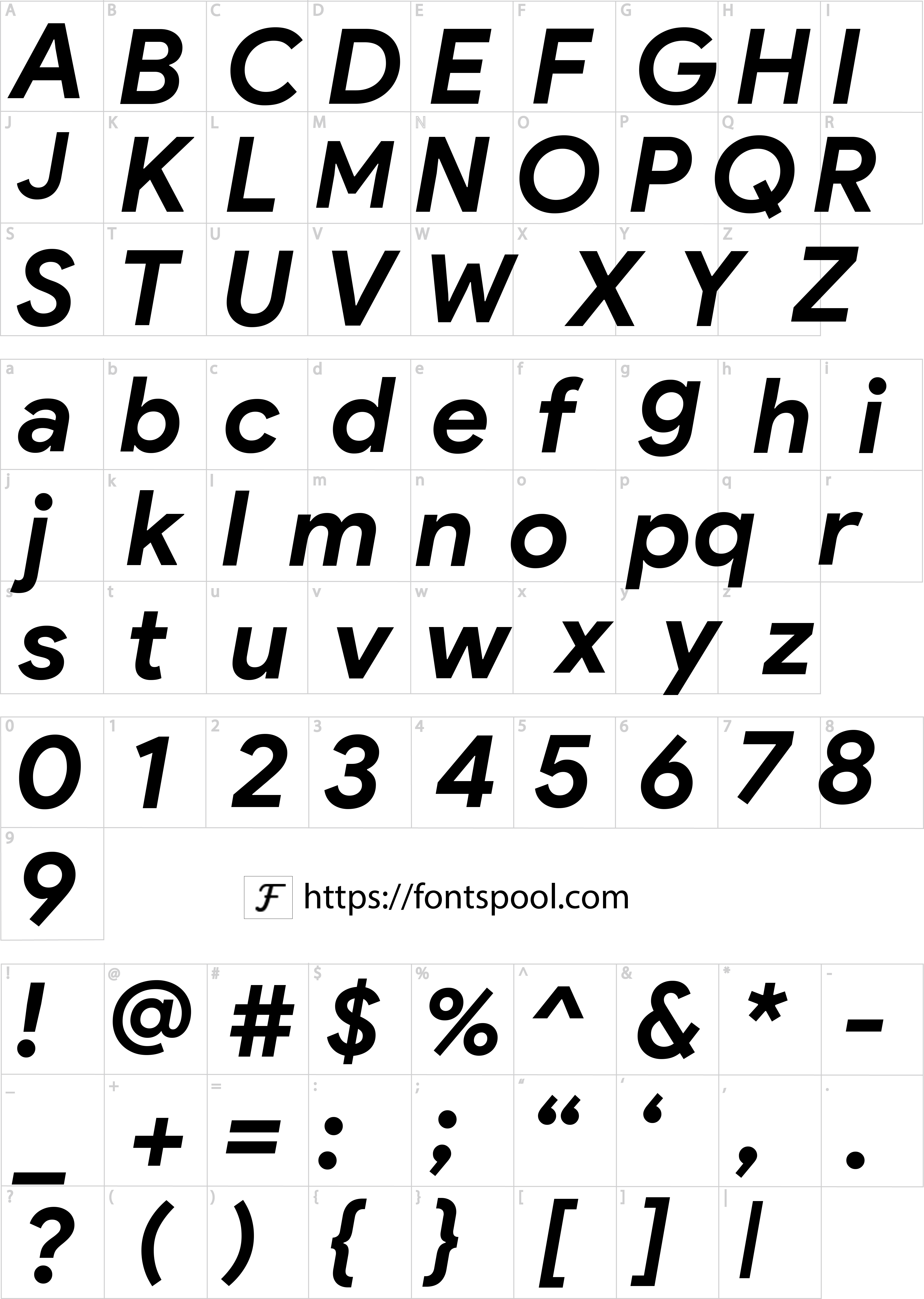 Google Logo Font character set