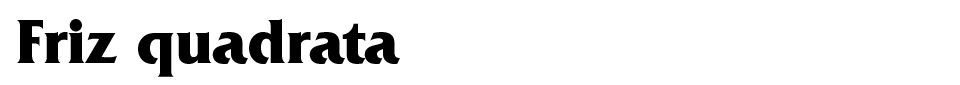 Friz Quadrata Font font preview