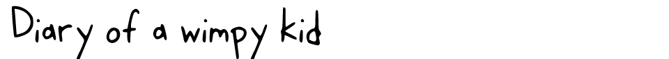 Diary Of A Wimpy Kid Font font preview