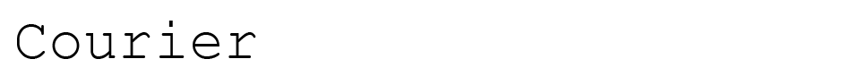 Courier Font font preview