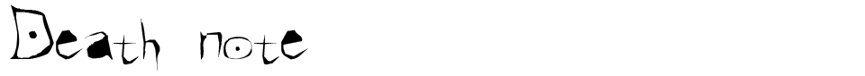 Death Note Font font preview