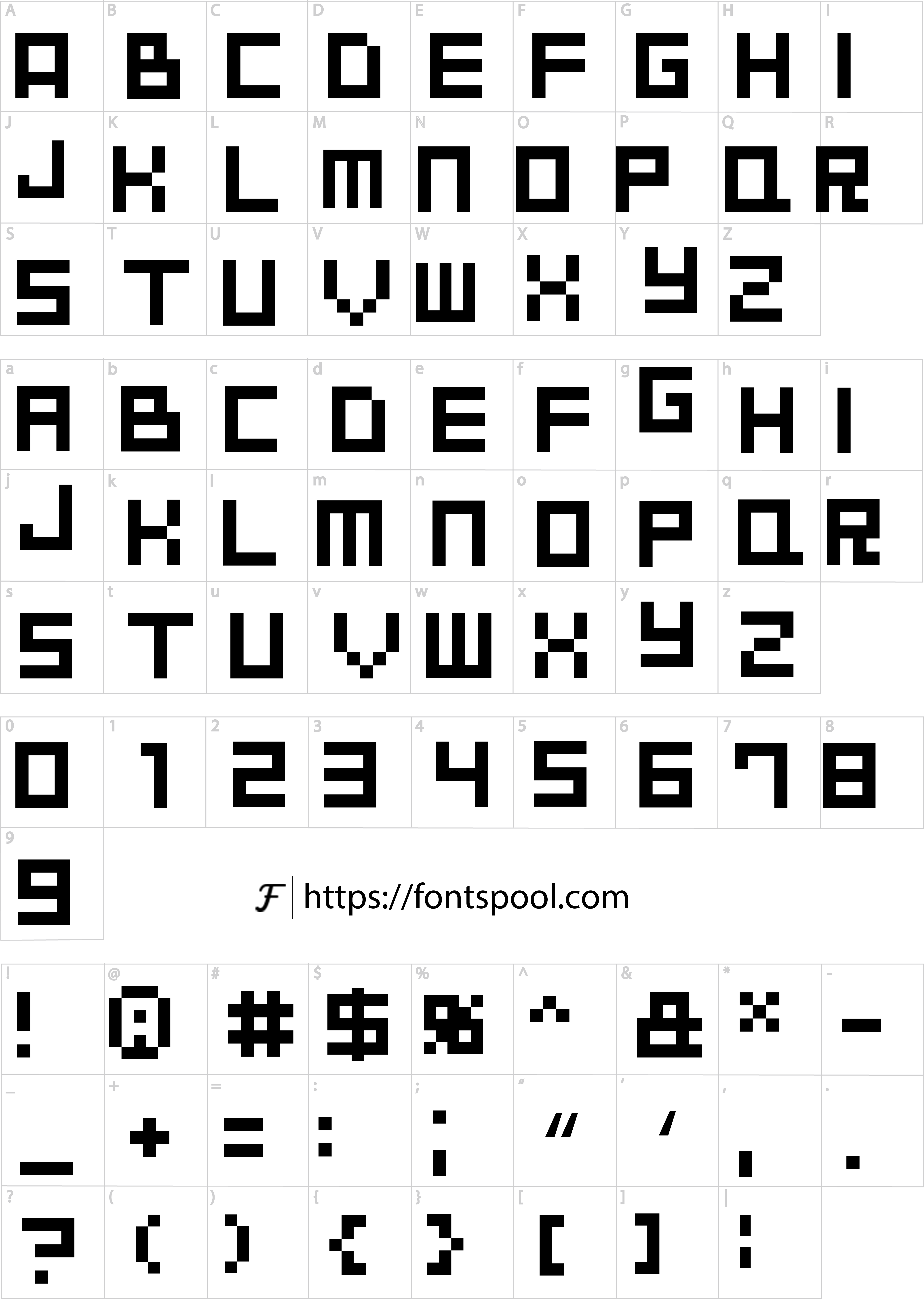 Danganronpa Font character set
