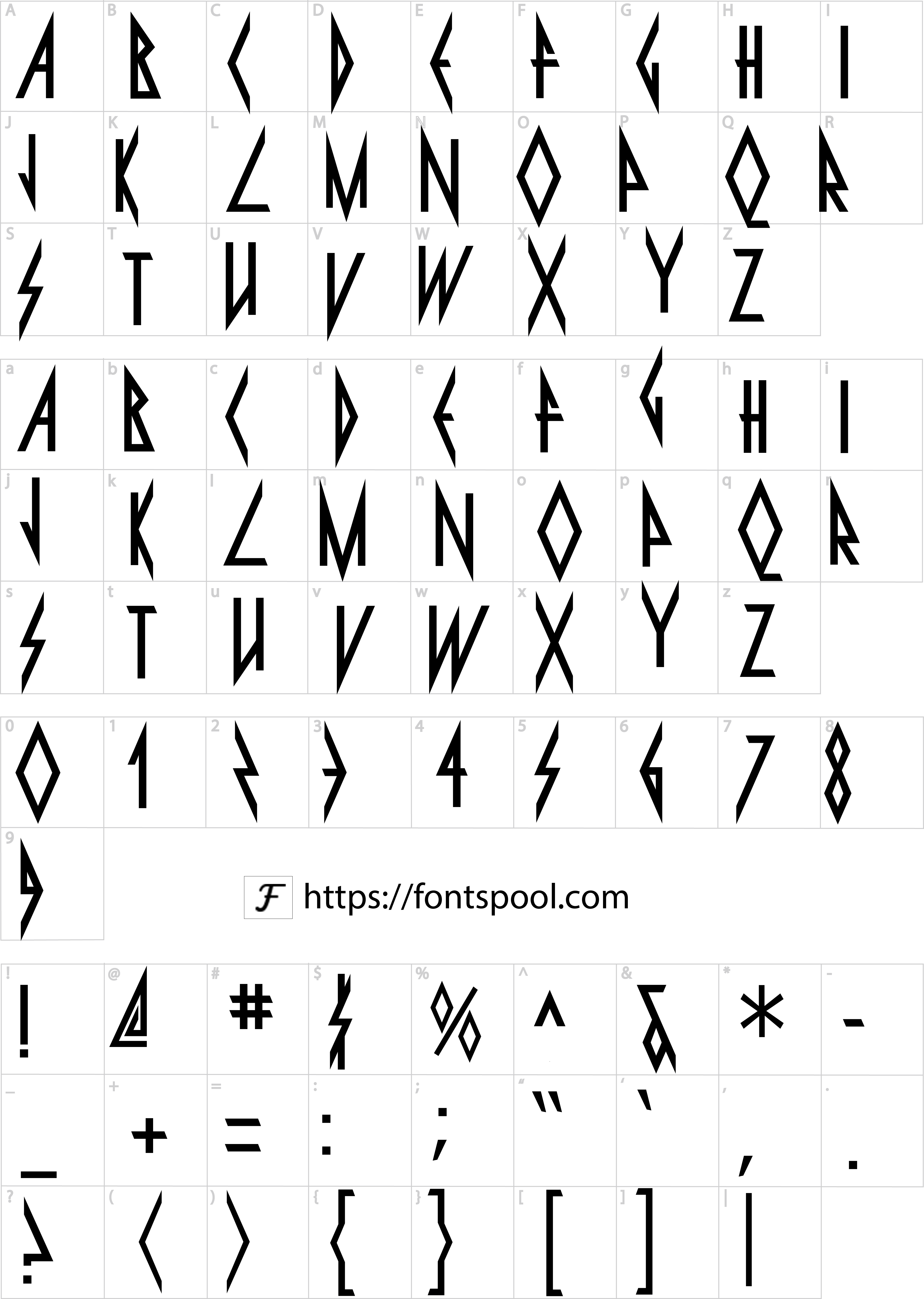 Def Leppard Font character set