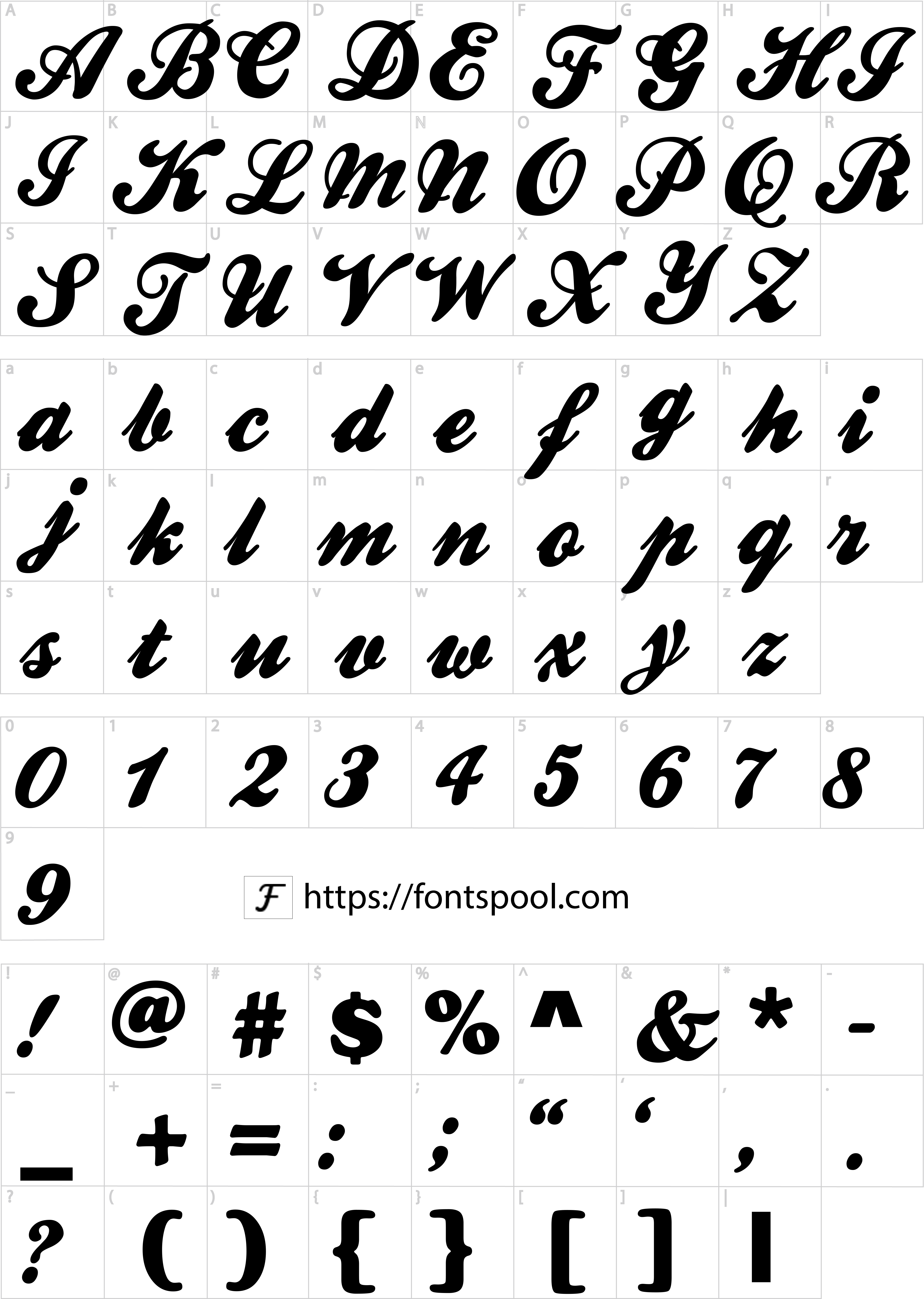 Coors Light Font character set