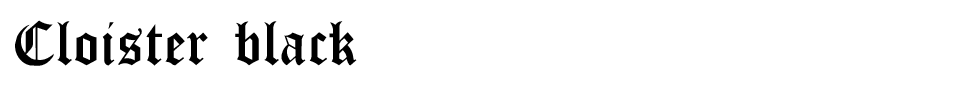 Cloister Black Font font preview