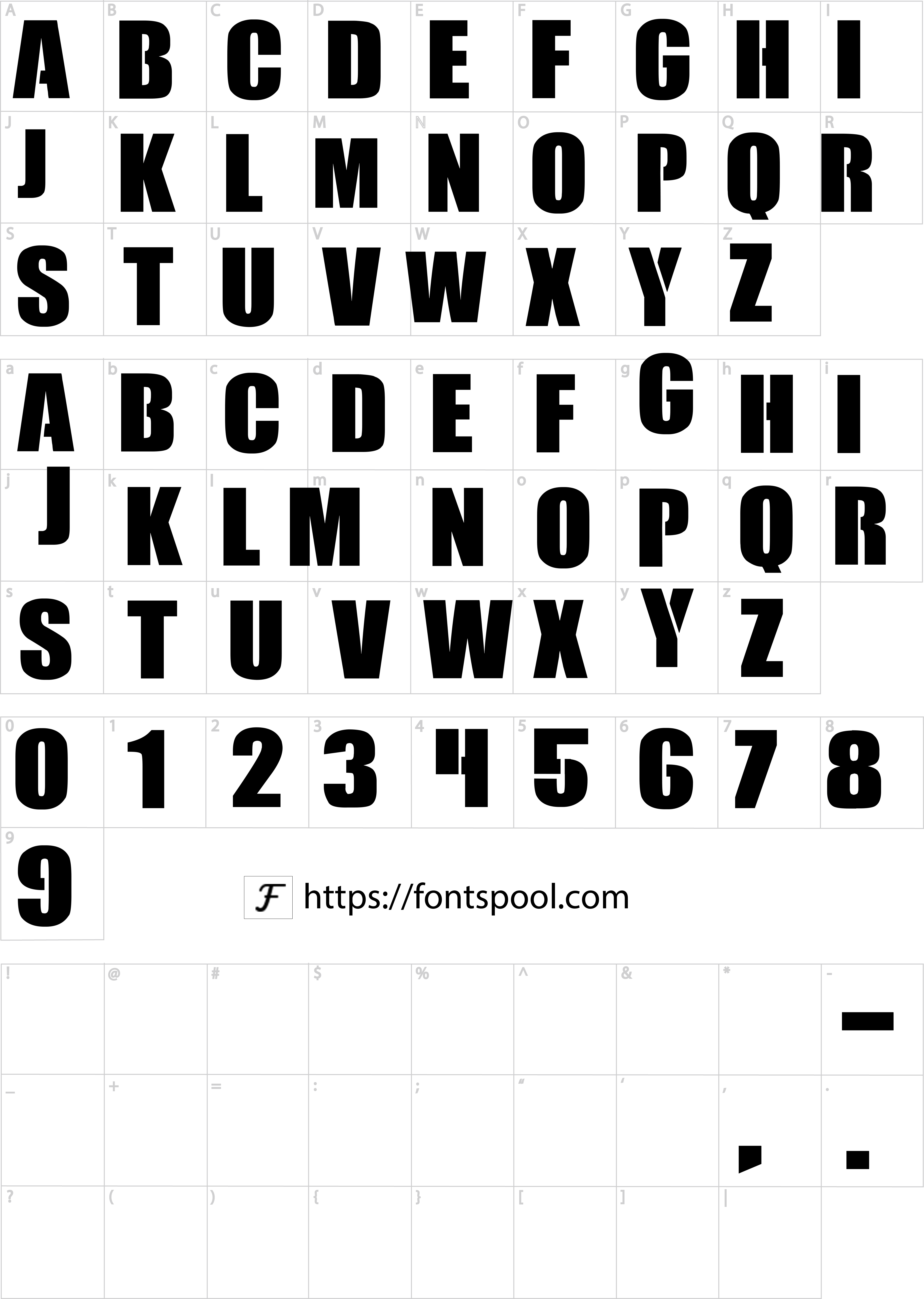 Call Of Duty Font character set