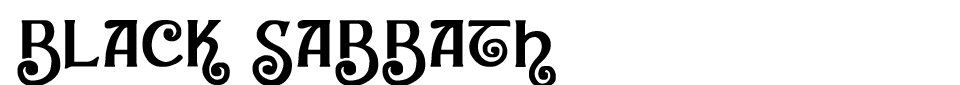 Black Sabbath Font font preview