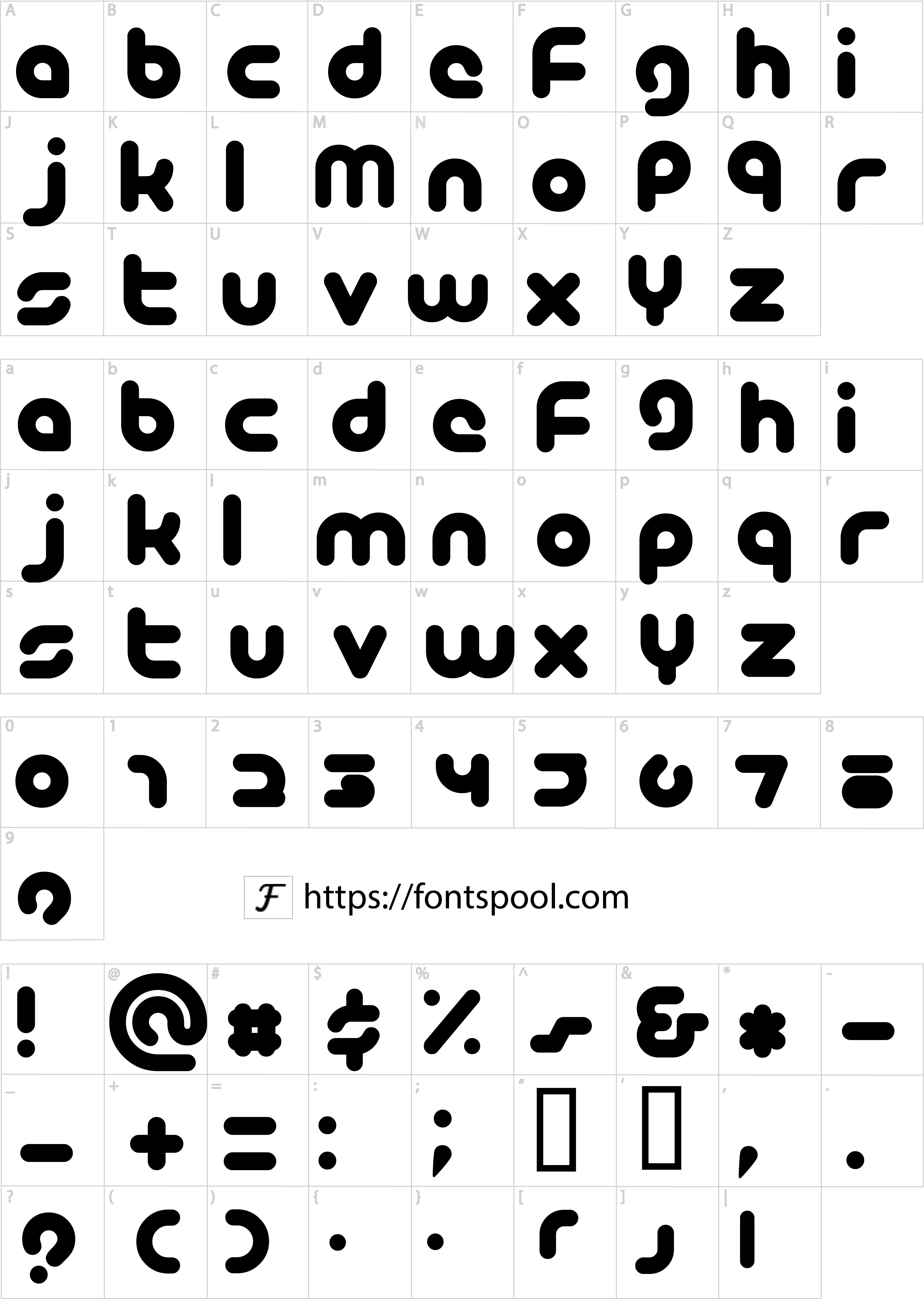 Twitter Font character set