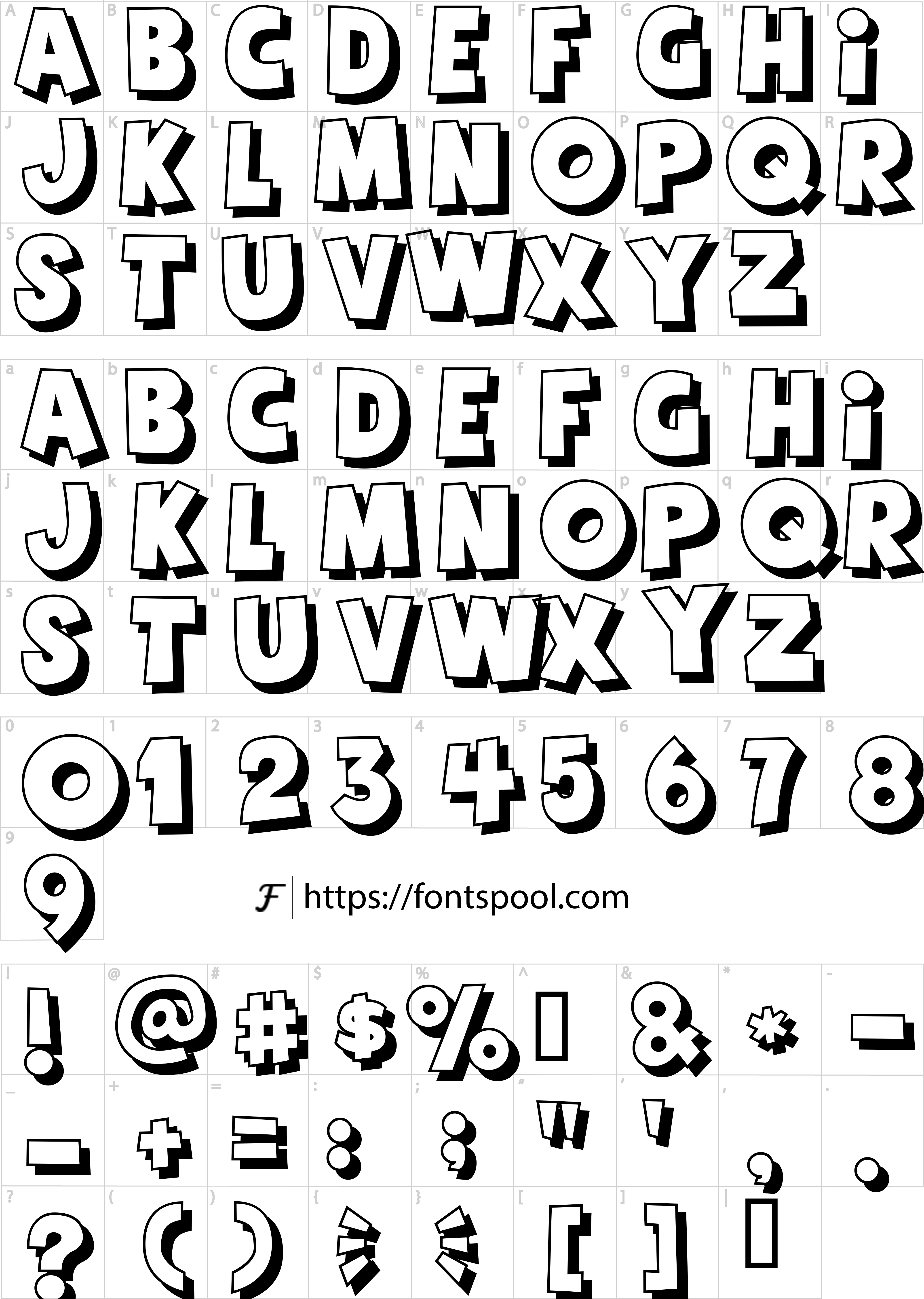 Toy Story Font character set