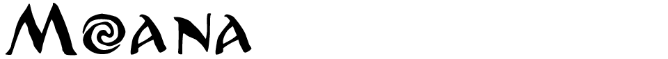 Moana Font font preview