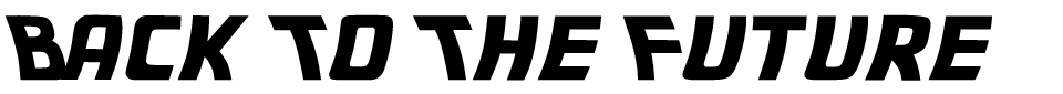 Back To The Future Font font preview