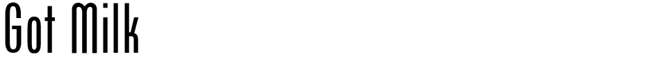 Got Milk Font font preview