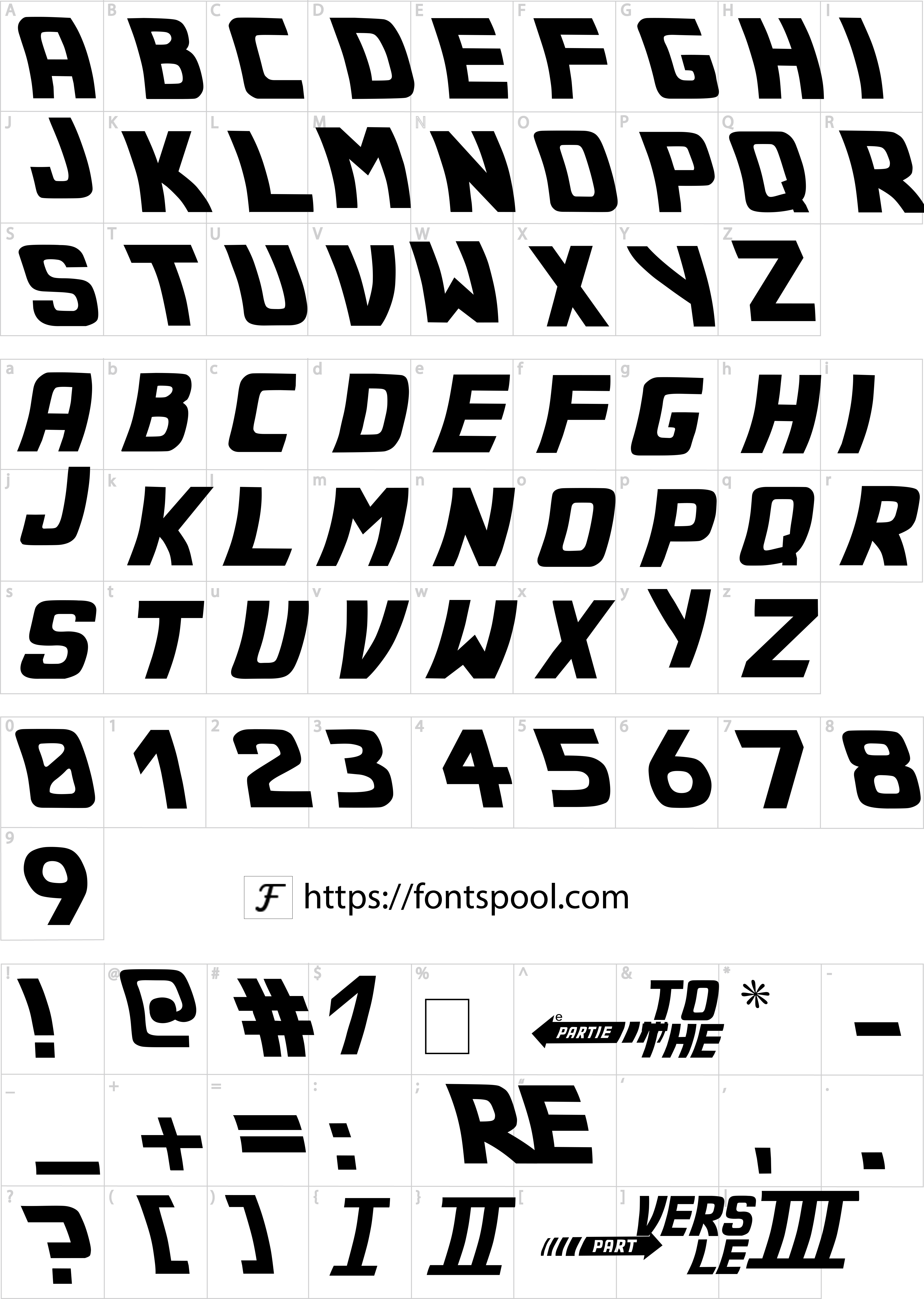 Back To The Future Font character set