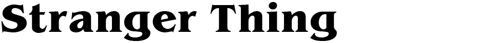 Stranger Thing Font font preview