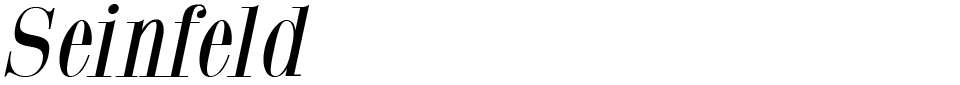 Seinfeld Font font preview
