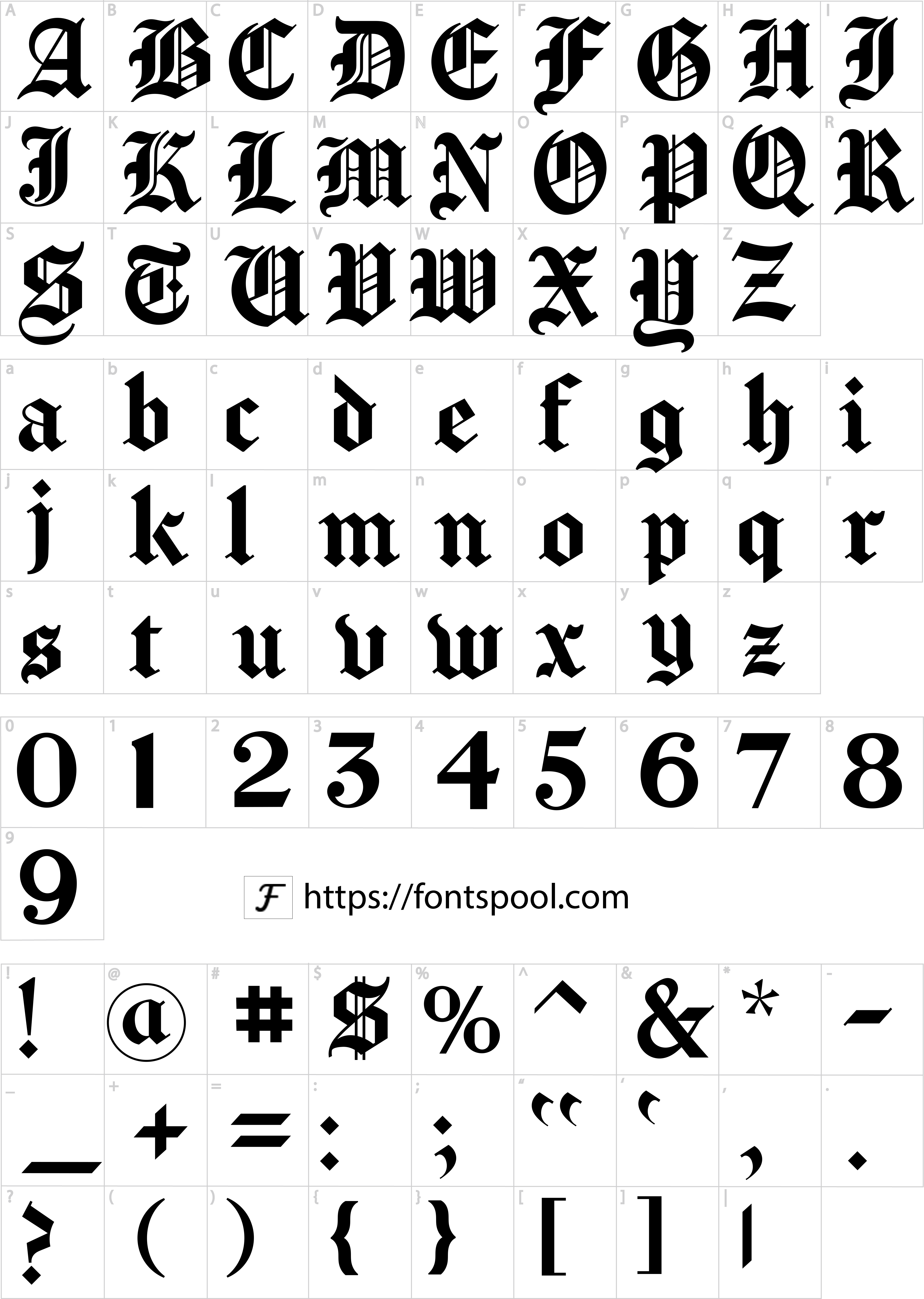 New York Times Font character set