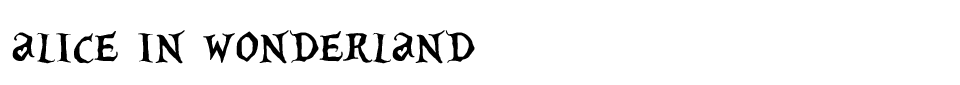 Alice in Wonderland Font font preview