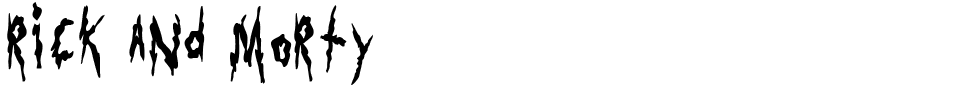Rick And Morty Font font preview